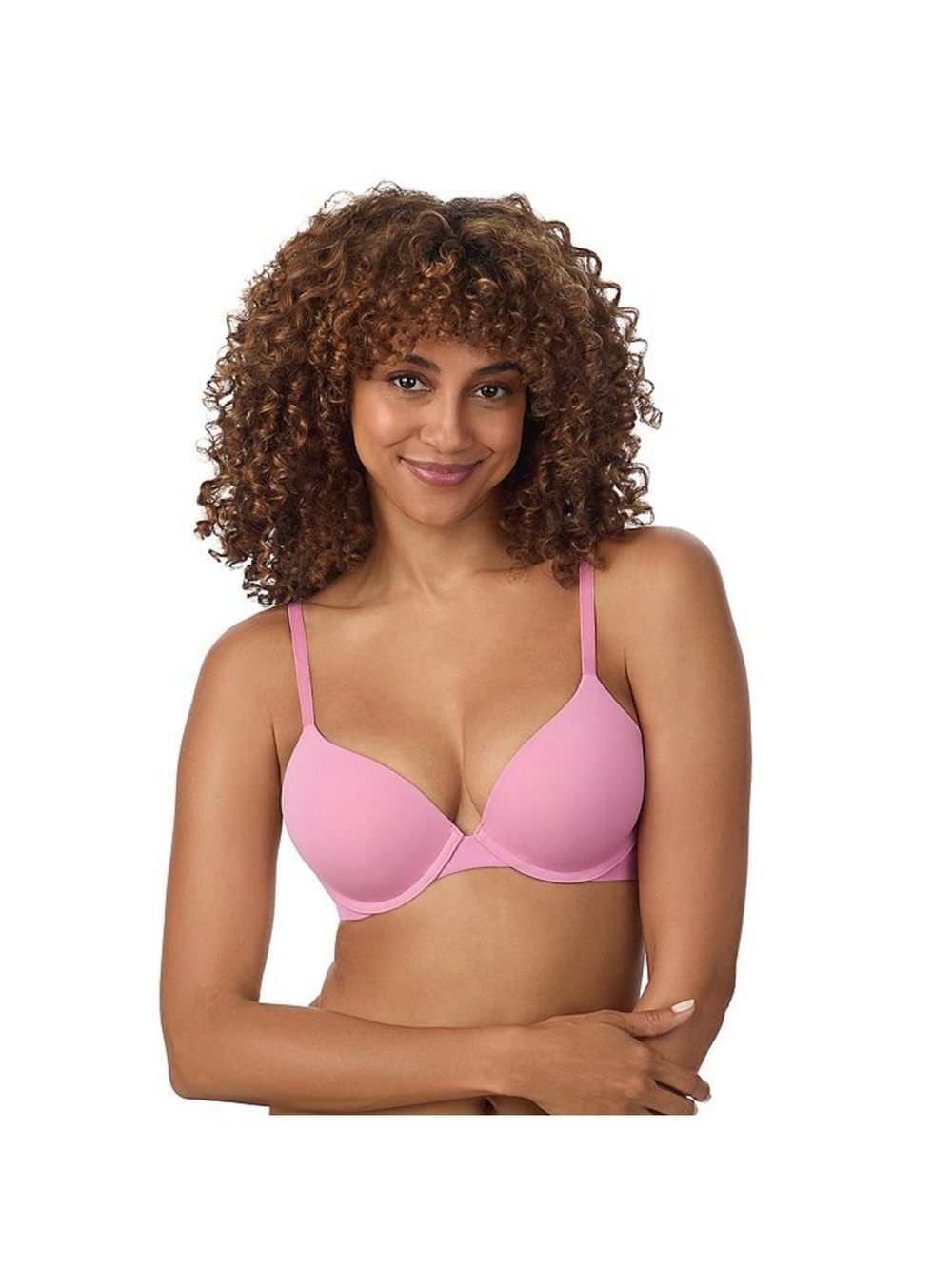 Juniors' SO® Smooth Plunge Push-Up Bra 38D Polignac Rose Pink S082001